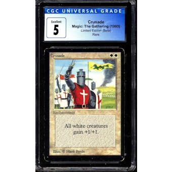 Magic the Gathering Beta Crusade CGC 5 No Subgrades Disavowed Card *028