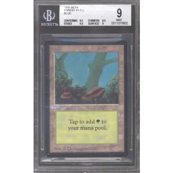 Magic the Gathering Beta Forest BGS 9 (9.5, 8.5, 9.5, 9)