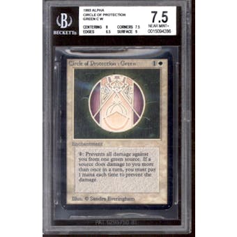 Magic the Gathering Alpha Circle of Protection: Green BGS 7.5 (8, 7.5, 6.5, 9)