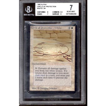 Magic the Gathering Alpha Circle of Protection: White BGS 7 (8, 6.5, 7, 9)