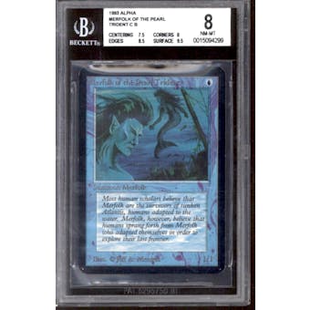 Magic the Gathering Alpha Merfolk of the Pearl Trident BGS 8 (7.5, 8, 8.5, 9.5)