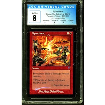 Magic the Gathering Seventh Edition 7th Pyroclasm CGC 8 Foil