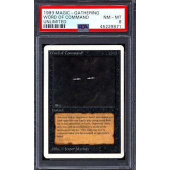 Magic the Gathering Unlimited Word of Command PSA 8