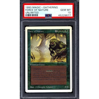 Magic the Gathering Unlimited Force of Nature PSA 10 GEM MINT