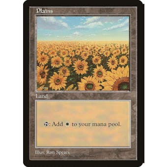 Magic the Gathering APAC Red Pack Plains (Ron Spears, Sunflowers) HEAVILY PLAYED (HP)
