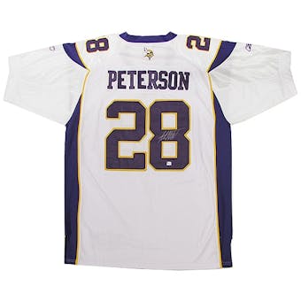 Adrian Peterson Autographed Minnesota Vikings White Jersey (GAI COA)