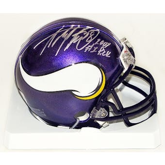 Adrian Peterson Autographed Minnesota Vikings Football Mini-Helmet "2007 1st Pick"