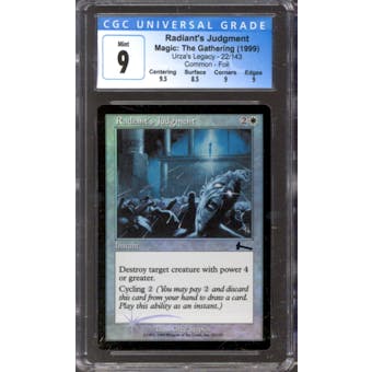Magic the Gathering Urza's Legacy FOIL Radiant's Judgment 22/143 CGC 9 NEAR MINT (NM)