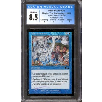 Magic the Gathering Urza's Legacy FOIL Miscalculation 36/143 CGC 8.5 NEAR MINT (NM)
