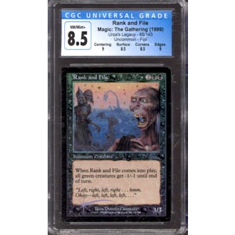 Magic the Gathering Urza's Legacy FOIL Rank and File 65/143 CGC 8.5 NEAR MINT (NM)