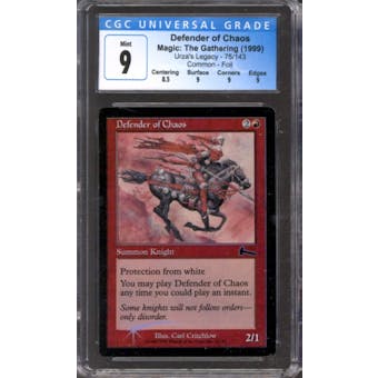Magic the Gathering Urza's Legacy FOIL Defender of Chaos 75/143 CGC 9 NEAR MINT (NM)