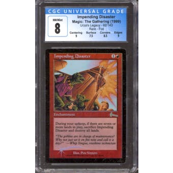 Magic the Gathering Urza's Legacy FOIL Impending Disaster 82/143 CGC 8 NEAR MINT (NM)