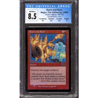 Magic the Gathering Urza's Legacy FOIL Rack and Ruin 89/143 CGC 8.5 NEAR MINT (NM)