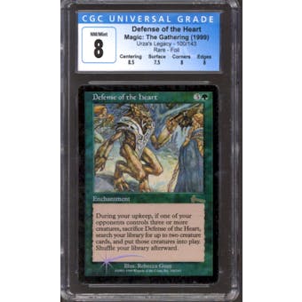 Magic the Gathering Urza's Legacy FOIL Defense of the Heart 100/143 CGC 8 NEAR MINT (NM)