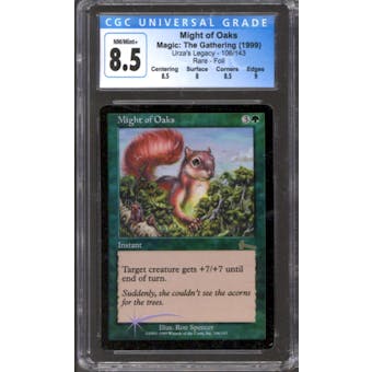 Magic the Gathering Urza's Legacy FOIL Might of Oaks 106/143 CGC 8.5 NEAR MINT (NM)