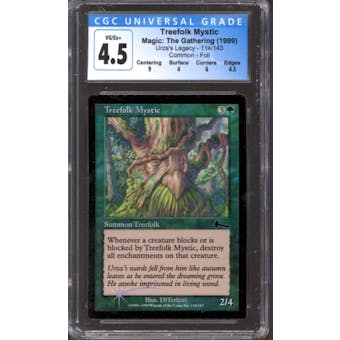 Magic the Gathering Urza's Legacy FOIL Treefolk Mystic 114/143 CGC 4.5