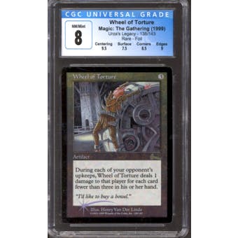 Magic the Gathering Urza's Legacy FOIL Wheel of Torture 138/143 CGC 8 NEAR MINT (NM)