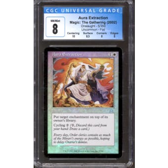 Magic the Gathering Onslaught FOIL Aura Extraction 5/350 CGC 8 NEAR MINT (NM)