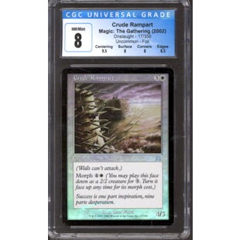 Magic the Gathering Onslaught FOIL Crude Rampart 17/350 CGC 8 NEAR MINT (NM)