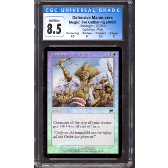 Magic the Gathering Onslaught FOIL Defensive Maneuvers 23/350 CGC 8.5 NEAR MINT (NM)