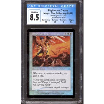 Magic the Gathering Onslaught FOIL Righteous Cause 51/350 CGC 8.5 NEAR MINT (NM)