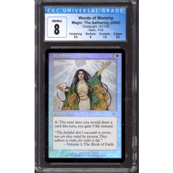 Magic the Gathering Onslaught FOIL Words of Worship 61/350 CGC 8 NEAR MINT (NM)