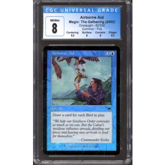 Magic the Gathering Onslaught FOIL Airborne Aid 62/350 CGC 8 NEAR MINT (NM)