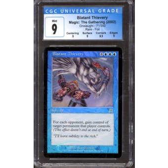 Magic the Gathering Onslaught FOIL Blatant Thievery 71/350 CGC 9 NEAR MINT (NM)