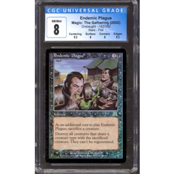 Magic the Gathering Onslaught FOIL Endemic Plague 142/350 CGC 8 NEAR MINT (NM)