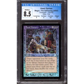 Magic the Gathering Onslaught FOIL Head Games 155/350 CGC 8.5 NEAR MINT (NM)