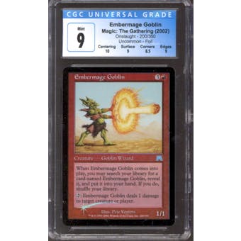 Magic the Gathering Onslaught FOIL Embermage Goblin 200/350 CGC 9 NEAR MINT (NM)