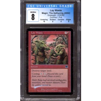 Magic the Gathering Onslaught FOIL Lay Waste 216/350 CGC 8 NEAR MINT (NM)