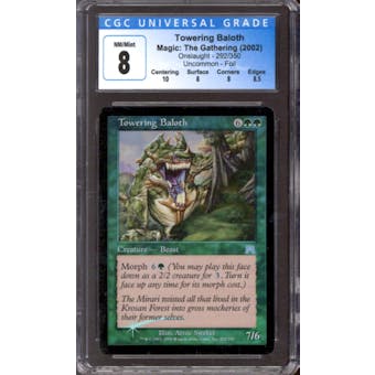 Magic the Gathering Onslaught FOIL Towering Baloth 292/350 CGC 8 NEAR MINT (NM)