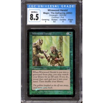 Magic the Gathering Onslaught FOIL Wirewood Herald 302/350 CGC 8.5 NEAR MINT (NM)