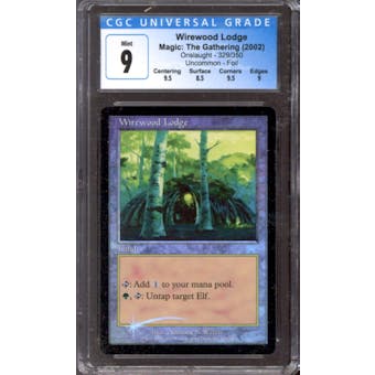 Magic the Gathering Onslaught FOIL Wirewood Lodge 329/350 CGC 9 NEAR MINT (NM)