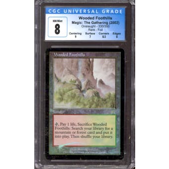 Magic the Gathering Onslaught FOIL Wooded Foothills 330/350 CGC 8 NEAR MINT (NM)
