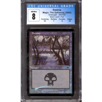 Magic the Gathering Onslaught FOIL Swamp 340/350 CGC 8 NEAR MINT (NM)