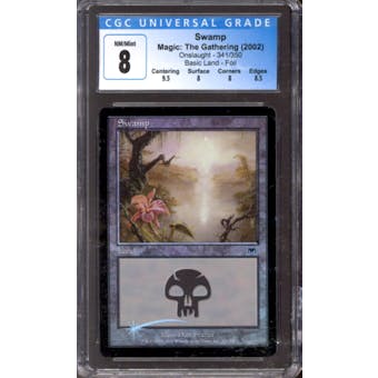 Magic the Gathering Onslaught FOIL Swamp 341/350 CGC 8 NEAR MINT (NM)
