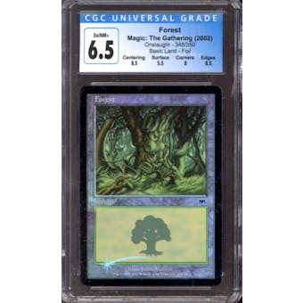 Magic the Gathering Onslaught FOIL Forest 348/350 CGC 6.5 LIGHTLY PLAYED (LP)