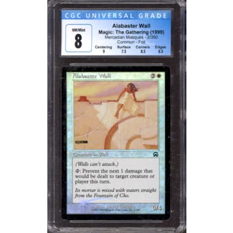 Magic the Gathering Mercadian Masques FOIL Alabaster Wall 2/350 CGC 8 NEAR MINT (NM)