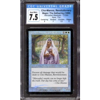 Magic the Gathering Mercadian Masques FOIL Cho-Manno, Revolutionary 11/350 CGC 7.5 LIGHTLY PLAYED (LP)
