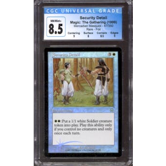 Magic the Gathering Mercadian Masques FOIL Security Detail 47/350 CGC 8.5 NEAR MINT (NM)