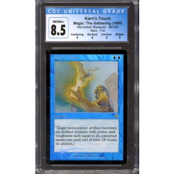 Magic the Gathering Mercadian Masques FOIL Karn's Touch 86/350 CGC 8.5 NEAR MINT (NM)