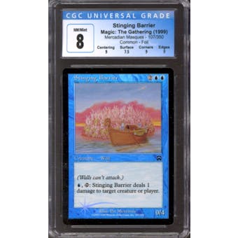 Magic the Gathering Mercadian Masques FOIL Stinging Barrier 107/350 CGC 8 NEAR MINT (NM)