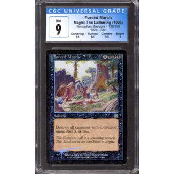 Magic the Gathering Mercadian Masques FOIL Forced March 136/350 CGC 9 NEAR MINT (NM)