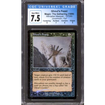 Magic the Gathering Mercadian Masques FOIL Ghoul's Feast 137/350 CGC 7.5 LIGHTLY PLAYED (LP)