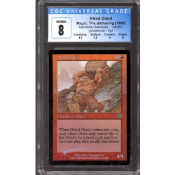 Magic the Gathering Mercadian Masques FOIL Hired Giant 194/350 CGC 8 NEAR MINT (NM)