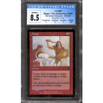 Magic the Gathering Mercadian Masques FOIL Lunge 203/350 CGC 8.5 NEAR MINT (NM)