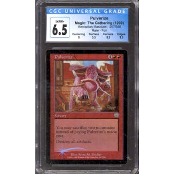 Magic the Gathering Mercadian Masques FOIL Pulverize 207/350 CGC 6.5