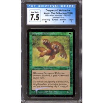 Magic the Gathering Mercadian Masques FOIL Deepwood Wolverine 242/350 CGC 7.5 LIGHTLY PLAYED (LP)